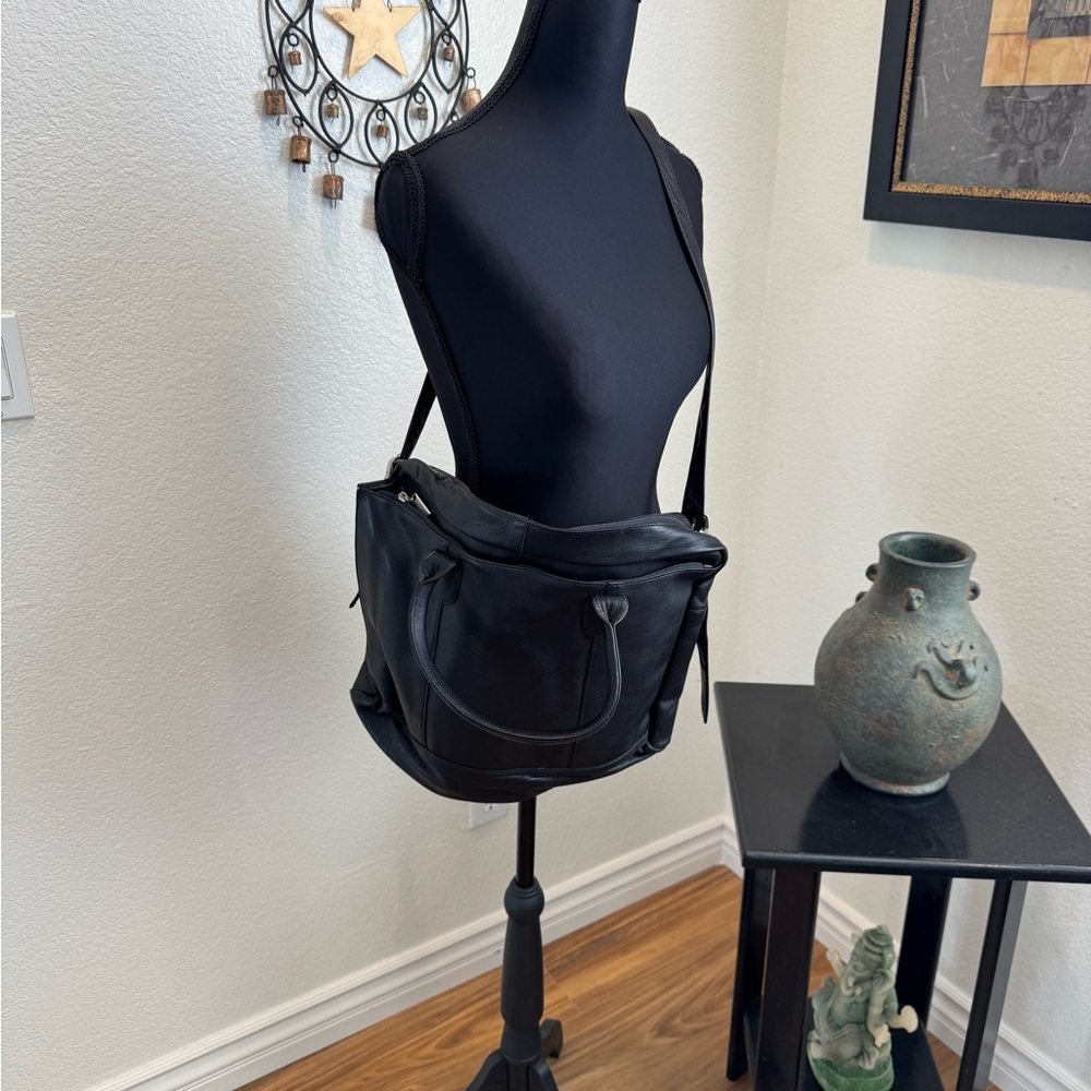 Black Leather Laptop Case